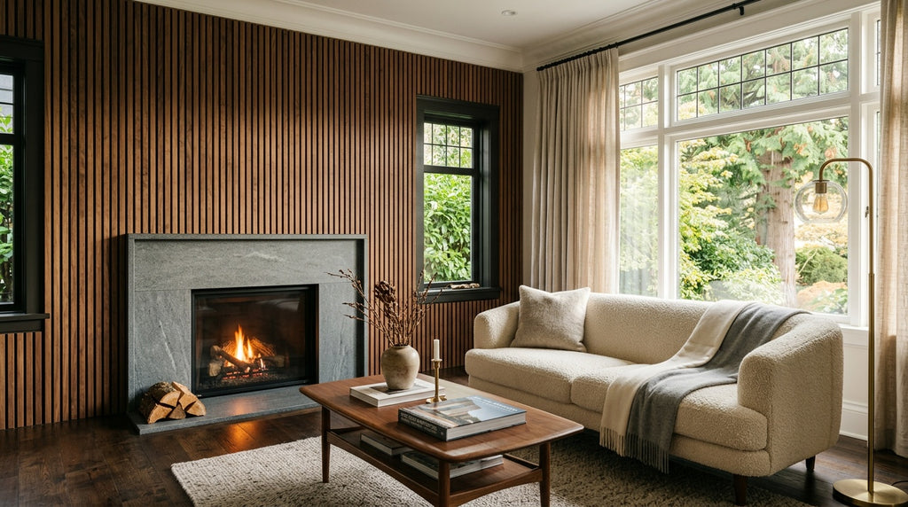 Shaughnessy XL Walnut Acoustic Wall Panel — 106 × 43 in ( 270 cm x 110 cm )