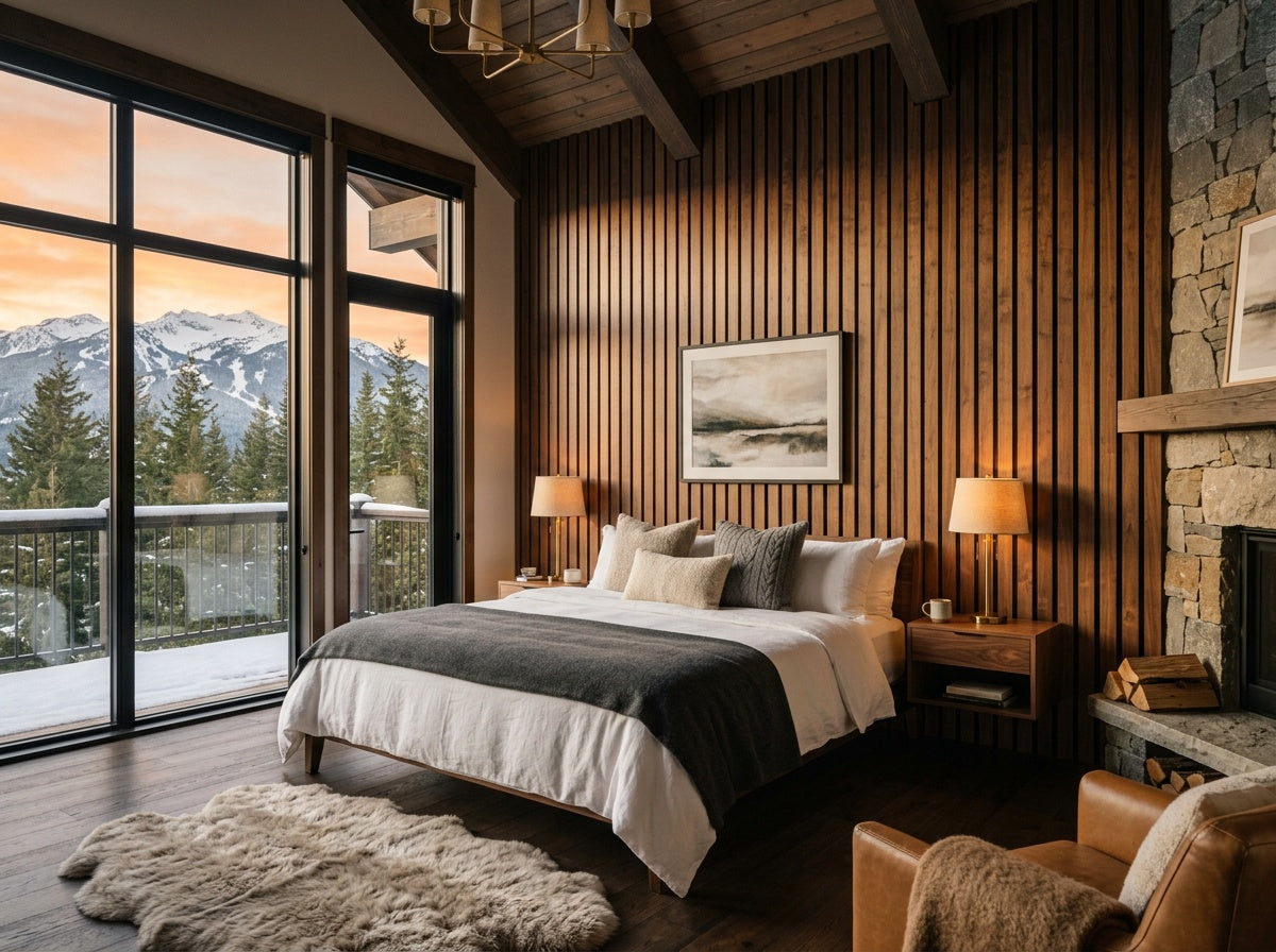 Shaughnessy XL Walnut Acoustic Wall Panel — 106 × 43 in ( 270 cm x 110 cm )