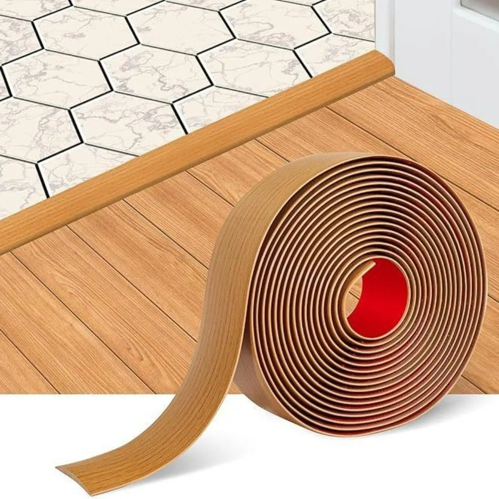 Wood Like Self Adhesive Floor Transition Strip PVC Material Insect Proof Door Seal Waterproof Windproof